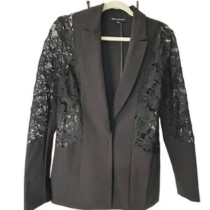 INC International Concepts Black Lace Blazer